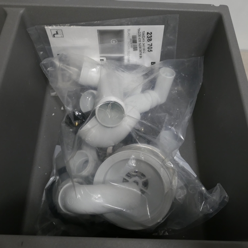 4010 - Blanco Samos 1.5 Bowl Grey Composite  Sink - 370x525  - model no -525800 (554-100)   * This lot is s... 