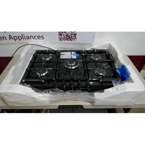 4013 - AEG  5 Burner Gas on Glass Hob H61xW740xD510 - model no -HKB75450NB (554-97)   * This lot is subject... 