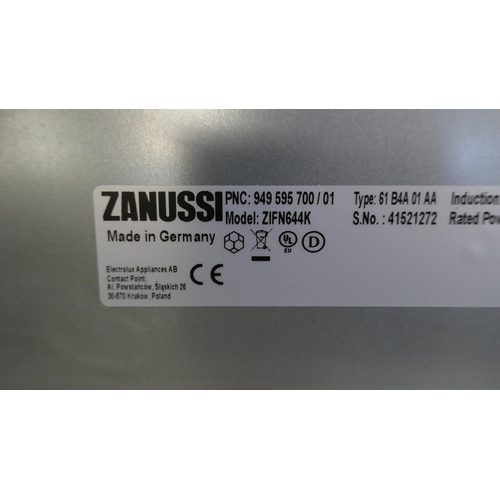 4016 - Zanussi 4 Zone JoinZone Induction Hob - model no -ZIFN644K (554-77)   * This lot is subject to vat