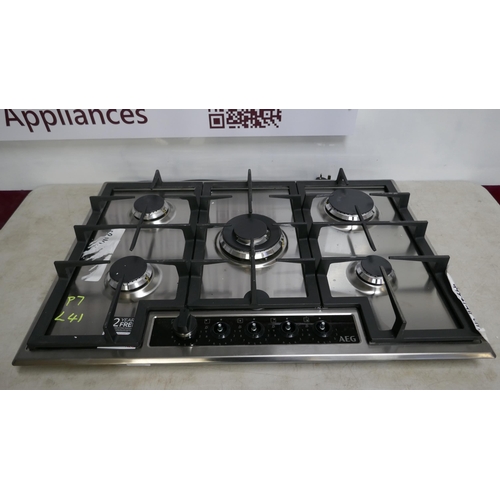 4017 - AEG Built In Gas 5 Burner Hob  - model no -HGB75420YM (554-41)   * This lot is subject to vat