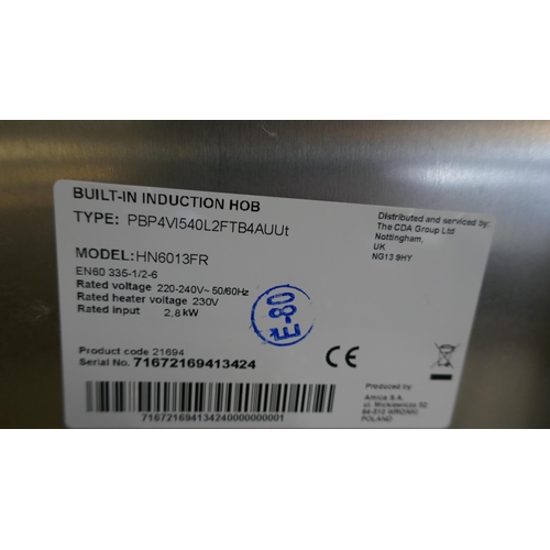 4019 - CDA 4 Zone Induction Hob H49xW592xD522 (554-29)   * This lot is subject to vat