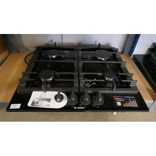 4020 - Bosch Gas On Glass 4 Burner Hob With Flameselect - model no -PCP6A6B90 (554-122)   * This lot is sub... 