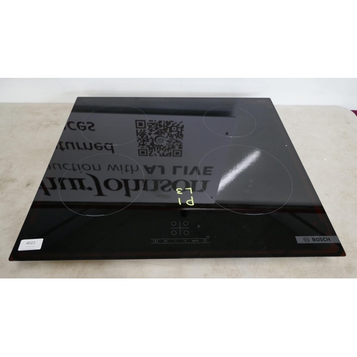 4022 - Bosch Induction 4 Zone Hob  H51xW592xD522 - model no -PIE631BB5E (554-3)   * This lot is subject to ... 