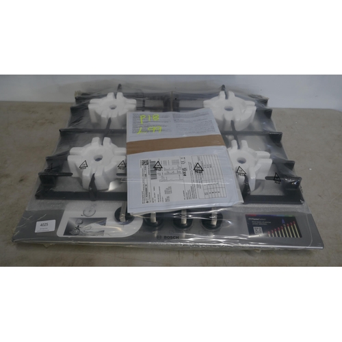 4025 - Bosch Gas 4 Burner Hob With Flameselect H45xW582xD520  - model no -PCP6A5B90 (554-99)   * This lot i... 