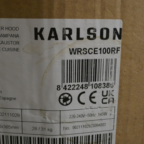 4028 - Karlson Ceiling Hood H295xW1000xD600  (554-19)   * This lot is subject to vat