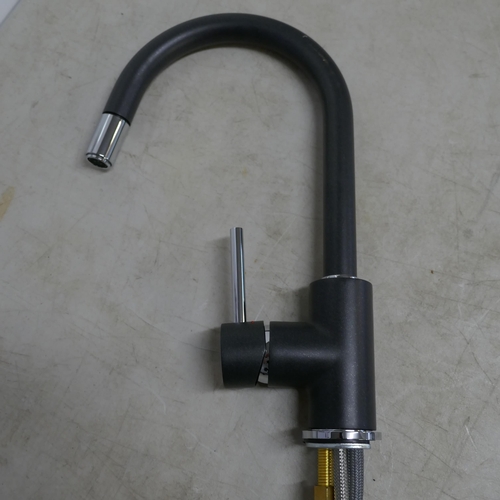 4037 - Della Swan Neck Pull Out Mixer Tap - High Pressure Only - model no -BM1626MB (554-110)   * This lot ... 