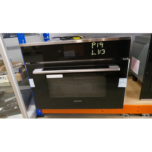 4044 - Karlson Compact Combination Microwave Oven - Black H455xW595xD540  (554-113)   * This lot is subject... 