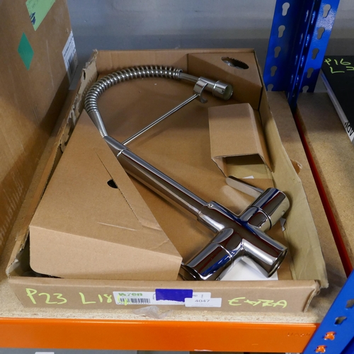 4047 - Chrome Pull Down mixer tap (554-184)    * This lot is subject to vat