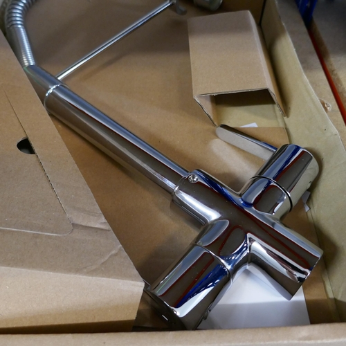 4047 - Chrome Pull Down mixer tap (554-184)    * This lot is subject to vat