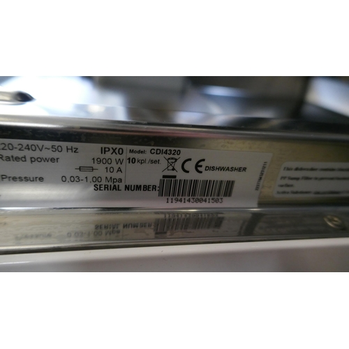 4069 - CDA Slimline Integrated Sliding Hinge Dishwasher - H820xW448xD550  (554-96)   * This lot is subject ... 