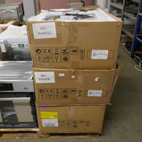 4075 - 3x Broken Karlson Flex Zone Induction Venting Hobs (554-74,226,227)   * This lot is subject to vat