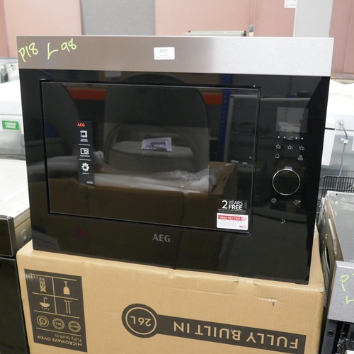 4077 - AEG Built in Wall Microwave - model no -MBE2658SEM (554-98)   * This lot is subject to vat