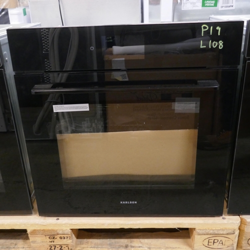 4079 - Karlson Single Multifunction Oven - Black H595xW595xD546  (554-108)   * This lot is subject to vat