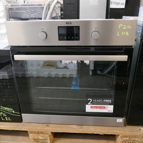 4083 - AEG Single Pyrolytic Oven with SteamBake H594xW594xD568 (554-118)   * This lot is subject to vat