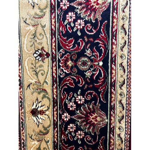 1346 - Red ground full pile Kashan rug traditional floral medallion design 230cm x 160cm