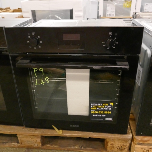 4126 - Zanussi  Single Multifunction Oven - BLACK H589xW594xD568 (554-48)   * This lot is subject to vat