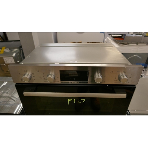 4128 - Bosch Serie 4 Built-In Double Oven H888xW594xD550  - model no -MBS533BS0B (554-7)   * This lot is su... 