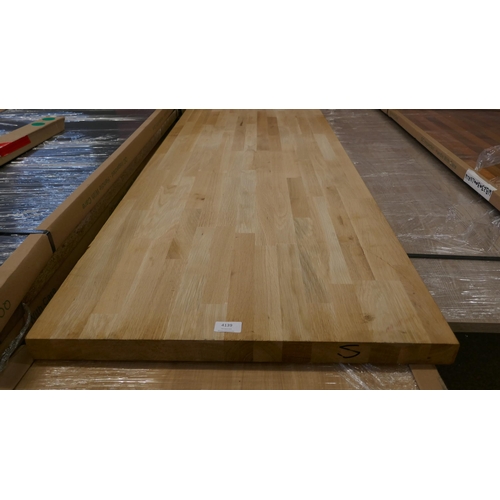 4139 - Solid Oak Worktop (Approx 3M)(552-161) *This lot is subject to VAT