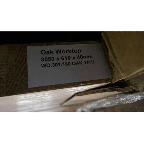 4140 - Solid Oak Worktop (Approx 3M)(552-173) *This lot is subject to VAT