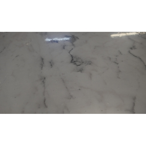 4145 - White Marble Effect Worktop (Approx 3M)(552-172) *This lot is subject to VAT