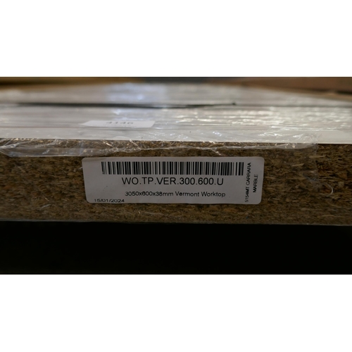 4146 - White Marble Effect Worktop (Approx 3M)  (552-169) *This lot is subject to VAT