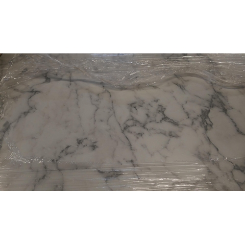 4146 - White Marble Effect Worktop (Approx 3M)  (552-169) *This lot is subject to VAT