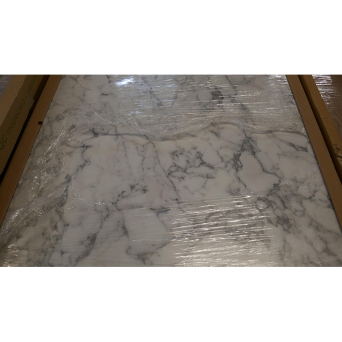 4146 - White Marble Effect Worktop (Approx 3M)  (552-169) *This lot is subject to VAT