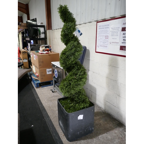 6043 - 6Ft Cedar Spiral Topiary Artificial Tree In Pot , Original RRP £149.99 + vat  (329-112)   * This lot... 