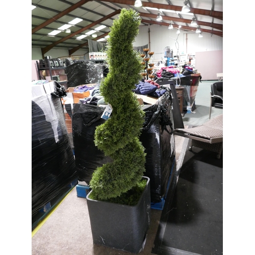 6044 - 6Ft Cedar Spiral Topiary Artificial Tree In Pot, Original RRP £149.99 + vat  (329-111)   * This lot ... 