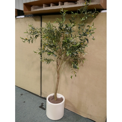 6049 - 6Ft Faux Olive Tree- Damaged Base , Original RRP £109.99 + vat (328-149)* This lot is subject to vat