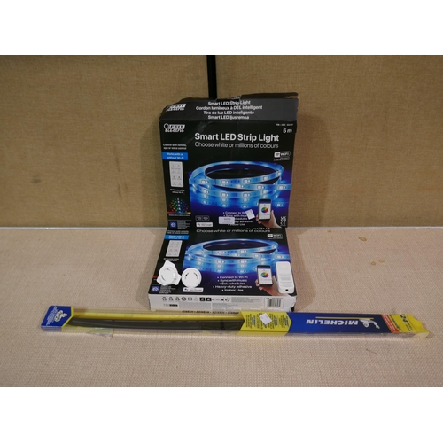 6059 - 2 x Feit Smart LED Strip Lights,  Michelin Hydroedge Wiperblade (329-304,305,309)   * This lot is su... 