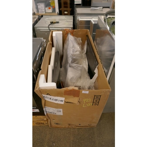 4123 - Zanussi Curved Glass Chimney Hood - Black H605xW800xD500  (554-127)   * This lot is subject to vat