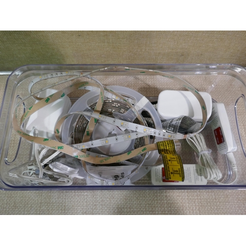 6076 - 2 x Feit Smart LED Strip Lights And Plastic Container (329-241,306)   * This lot is subject to vat