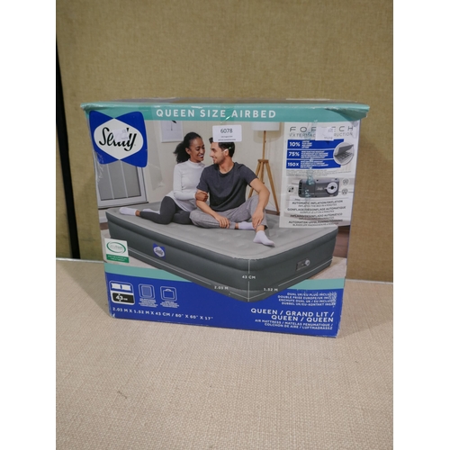 6078 - Sealy Fortech Airbed with Built In Pump    (329-238)   * This lot is subject to vat