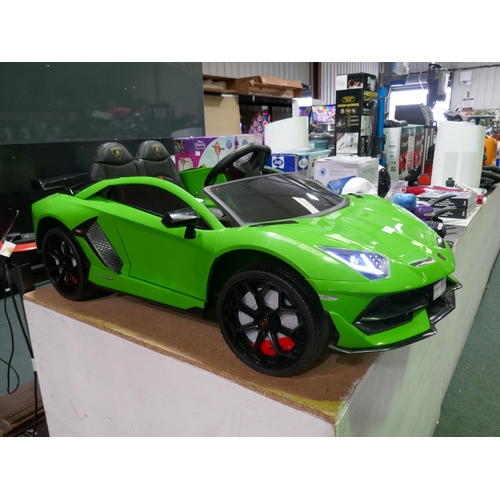 6083 - Lamborghini Aventador SV J (Model no HL328) Childs electric car with charger And Parental Controller