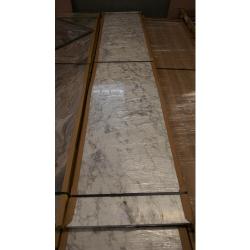 4145 - White Marble Effect Worktop (Approx 3M)(552-172) *This lot is subject to VAT