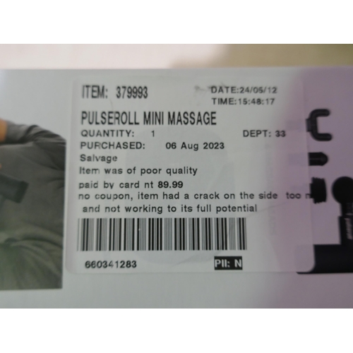 6086 - Pulseroll Mini Massage Gun  (328-167)* This lot is subject to vat