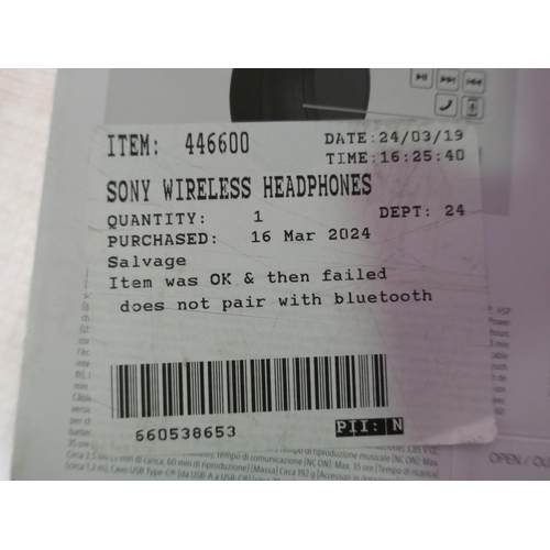 6087 - Sony Wireless Headphones - Model Whch720Nb   (325-456902) This lot is subject to vat