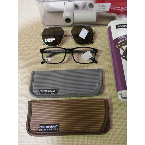 6091 - Mixed Reading Glasses, Thermal Chip & Pin Rolls      (329-242,243,247)   * This lot is subject to va... 