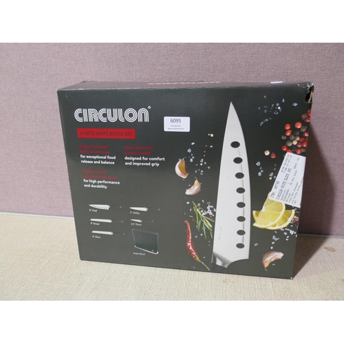 6095 - Circulon Knife set and block    (329-266)   * This lot is subject to vat