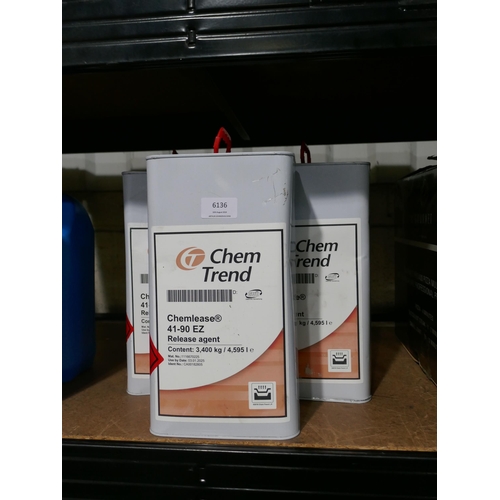 6136 - 3 Tins Of CHEM Trend Chemlease 41-90 EZ Release Agent  *This lot is subject to VAT