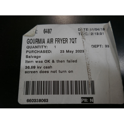 6159 - Three Gourmia Air Fryers 7Qt     (328-32, 33, 34)* This lot is subject to vat