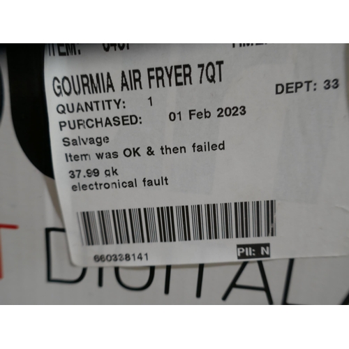 6170 - Gourmia Air Fryer 7Qt     (328-36)* This lot is subject to vat