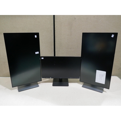 6184 - 2 Dell Monitors And A Ivama Monitor  *This lot is subject to VAT