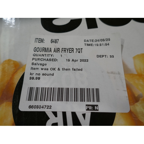 6205 - Gourmia Air Fryer 7Qt     (328-5)* This lot is subject to vat