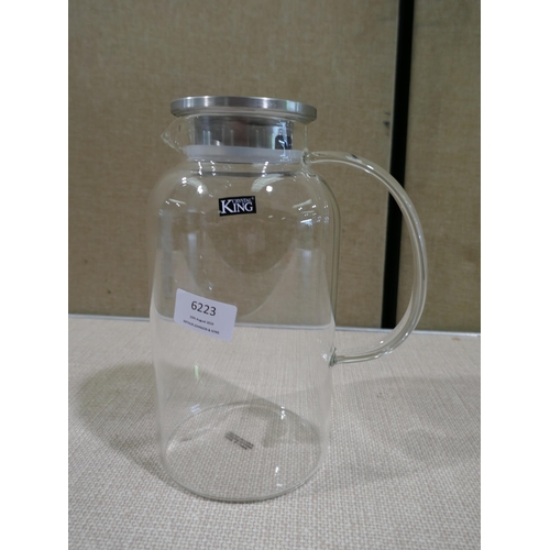 6223 - King Crystal Pitcher 2.2L (328-186)* This lot is subject to vat