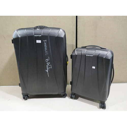 6231 - At Jetdriver Large 79cm Hardside Black Suitcase - Damaged (328-48)* This lot is subject to vat