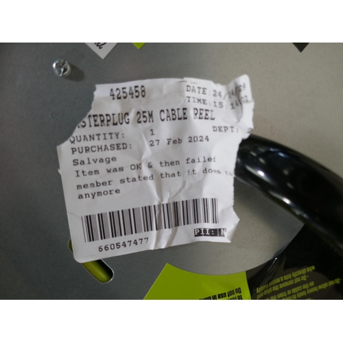 6254 - Masterplug 25M Cable Reel 4 Socket (329-251)   * This lot is subject to vat