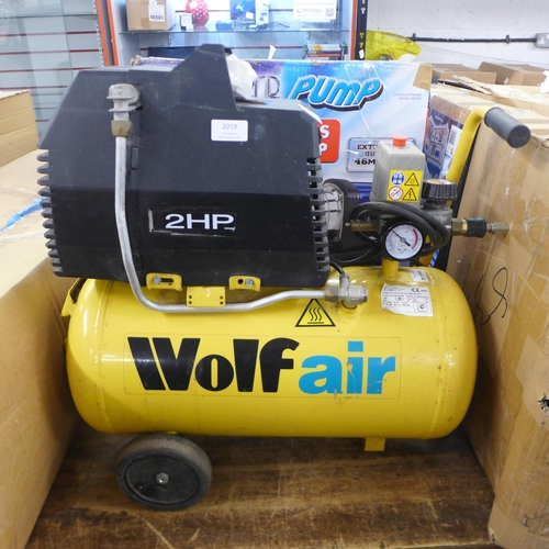 2019 - A WolfAir E.C.Ciao 25 2HP, 25 litre air compressor