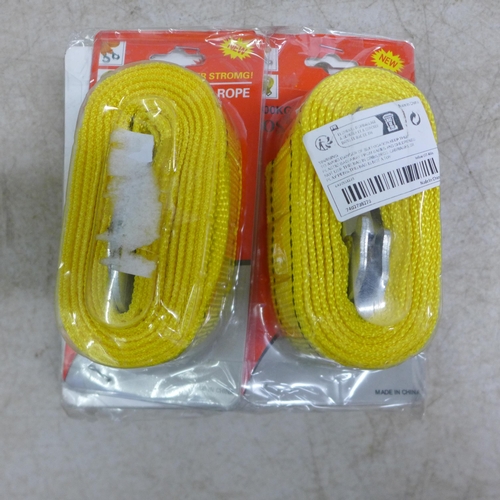 2034 - Four 3 ton towing ropes/lifting slings